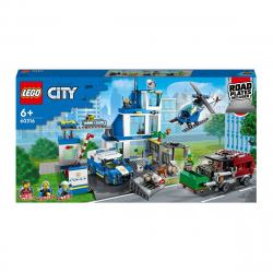 LEGO - Comisaría De Policía, Set De Construcción Con Cárcel Y Coches De , Camión, Furgón Y Helicóptero, City Police