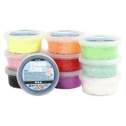 Set De Modelado Foam Clay - Glitter - 10 X 35 G