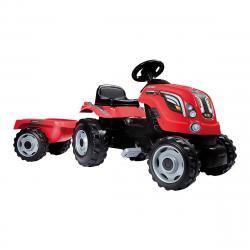 Smoby - Tractor Farmer XL Rojo Con Remolque