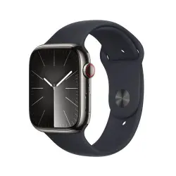 Apple Watch S9 LTE  45mm Caja de acero inoxidable Grafito y correa deportiva Medianoche - Talla M/L