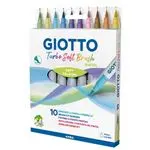 Caja con 10 Rotuladores de color Giotto Turbo Soft Pastel