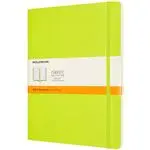 Cuaderno Moleskine Classic XL rayas tapa blanda verde limón