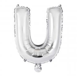 Liragram - Globo Auto-inflable Letra : U Plata 34cm