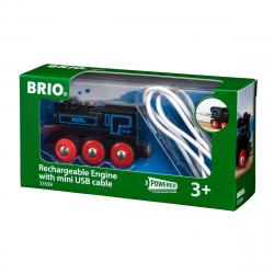 BRIO - Locotomora Recargable Con Cable Mini USB