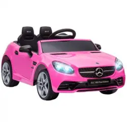 Coche Eléctrico Mercedes Slc 300 12v Para Niño 3-6 Años Rosa Aiyaplay