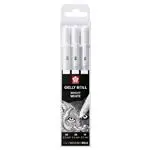 Estuche básico Sakura con 3 bolígrafos de Gelly Roll blanco brillante