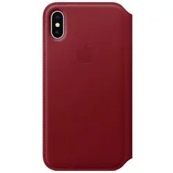 Funda Apple Leather Folio Rojo para iPhone X
