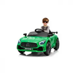 Mercedes Gtr Mini 12v Verde - Coche Eléctrico Infantil Para Niños Batería 12v Con Mando Control Remoto