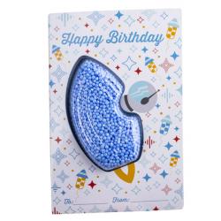 Tarjeta cumpleaños cohete con Playfoam