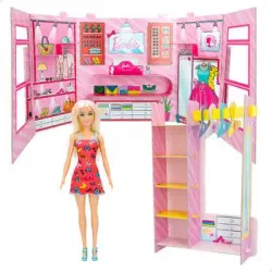 Barbie - Muñeca Y Tienda De Ropa Con Armario Y Perchas Para Colgar Y Exponer Prendas A La Venta