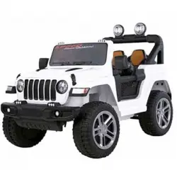 Todoterreno Eléctrico Infantil Jeep Kalahari En Blanco De 6v Con Luces
