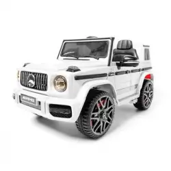 Mercedes G63 Amg 12v Blanco - Coche Eléctrico Infantil Para Niños Batería 12v Con Mando Control Remoto