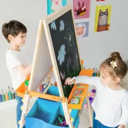Teamson Niños - Pequeño Artista De Van Gogh Niños Caballetes - Madera /azul Verd