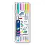 6 rotuladores STAEDTLER Triplus Fineliner colores pastel surtidos