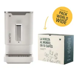 Cafetera Superautomática Incapto Modelo Blanco + Pack Degustación Worldwide Café en Grano de Especialidad