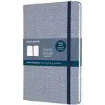 Cuaderno Moleskine Blend large puntos tapa dura harringbone azul