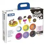Maletín 6 botes Milan Soft Dough pasta blanda con herramientas Helados y gofres 59g
