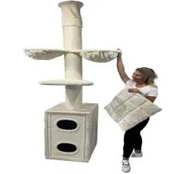 Rascador Cat Tower Box color Crema