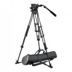 Manfrotto - Kit video con trípode aluminio PRO 545GB + rótula 526 estabilizado ras de suelo