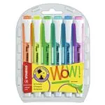 Estuche 6 marcadores STABILO swing cool fluorescente