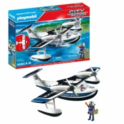 PLAYMOBIL City Action Hidroavión de Policía, Juego de figuras +4 años - 4445