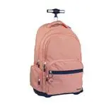 Mochila con ruedas 6 cremalleras 25L Milan serie 1918 rosa