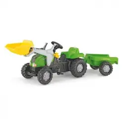 Tractor A Pedales Infantil Con Remolque Y Con Pala Color Verde