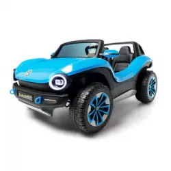 Volkswagen E-buggy 12v 2 Plazas Azul - Coche Eléctrico Infantil Para Niños Con Mando Control Remoto