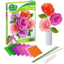 Ac crea flores con papel crepé