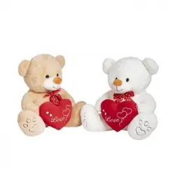 Peluche Oso Pies Corazon Love 60 Cm. 2 Colores (beatriz - 13064), Color/modelo Surtido