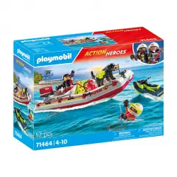 Playmobil - Bote de bomberos con moto acuática.