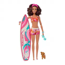 Barbie - Muñeca Con Tabla De Surf