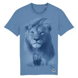 Camiseta Escena León Monocromática color Azul