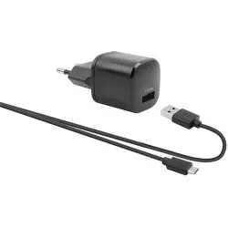 Cargador Wefix 2.4A + cable USB/Micro-USB Negro