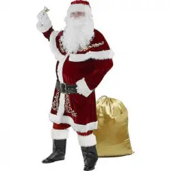 Disfraz De Papá Noel, 12 Piezas, Traje De Papá Noel Para Adultos