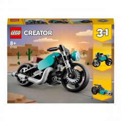 LEGO -  De Construcción De Vehículos Moto Clásica O Coche Dragster Creator 3 En 1