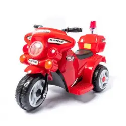 Moto De Policía Ataa Peggy 6v Rojo - Moto Eléctrica Infantil De Batería Para Niños