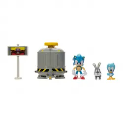 SEGA - Set Diorama "Nivel Claro" Con 3 Figuras Coleccionables De 6 Cm Y Accesorios Para Jugar Sonic