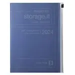 Agenda anual 2024 Mark's A5 Storage.It semana vista vertical azul marino