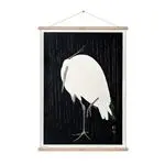 Banderola de madera Kokonote Egret in The Rain