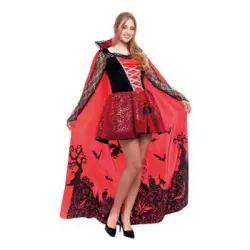 Disfraz De Vampiresa Estampado Deluxe Para Mujer