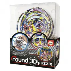 Educa Borrás - Juego De Mesa Round 3D Puzzle Abstract Educa Borras