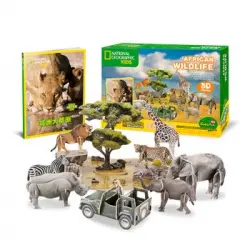 Puzzle 3d Africa Salvaje Dam. 54,4x48x21,5 Cm. Color: Multicolor