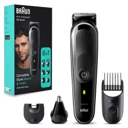 Recortadora 8 en 1 Braun Series 3 MGK3440 Negro