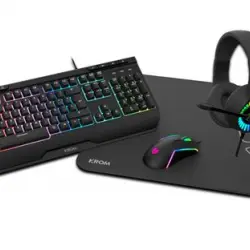 Combo gaming Krom Keya Teclado + ratón + auriculares + alfombrilla