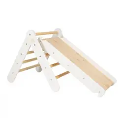 Muro De Escalada Infantil 2en1, Juego Para Niños, Madera, Blanco Meowbaby