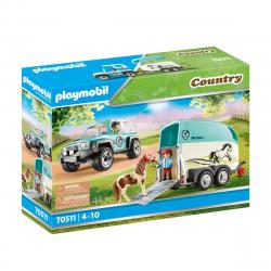 Playmobil - Coche Con Remolque Para Poni Country