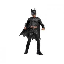 Disfraz Batman Black Line Deluxe Para Niño, Con Pecho Musculoso De Lujo Oficial De La Película The Batman En Color Negro, Logo Con Efecto Lenticular Y