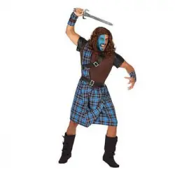 Disfraz Para Adultos Escocés Azul (5 Pcs)