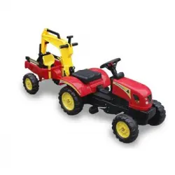 Lean Toys - Branson Tractor De Pedales Con Remolque